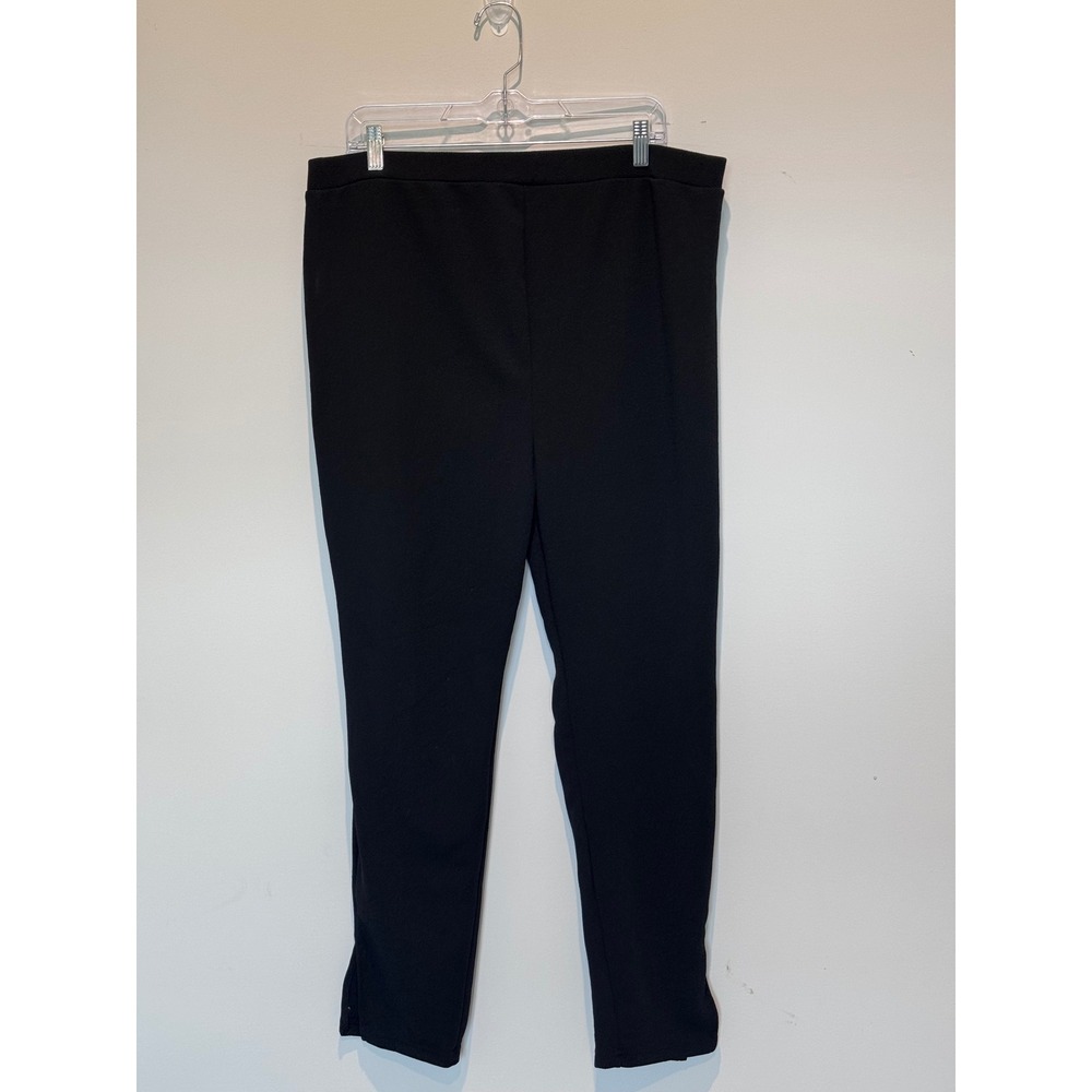 SHEIN Womens XXL Black Textured High Waisted Skinny Pants Elastic Waist US 14